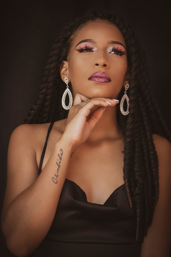 Woman with Curly Hair